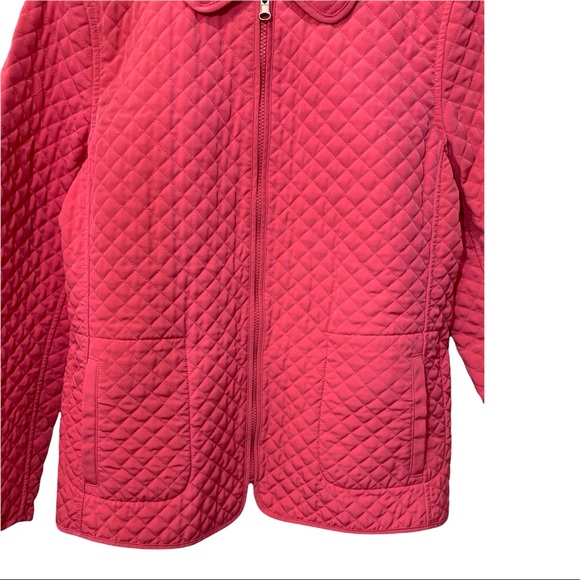 ESPRIT QUILTED Y2K PINK REVERSIBLE FLORAL FULL ZIP LS JACKET SIZE LARGE NWOT - Picture 5 of 16
